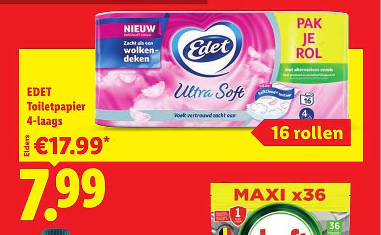 EDET Toiletpapier 4-laags 16 rollen