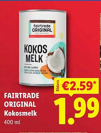 FAIRTRADE ORIGINAL Kokosmelk 400 ml