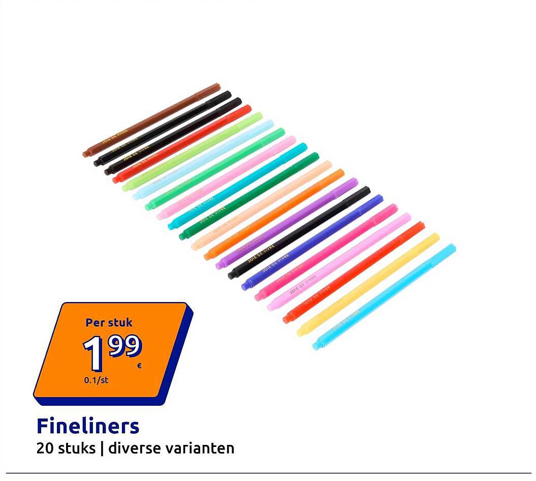 Fineliners 20 stuks | diverse varianten