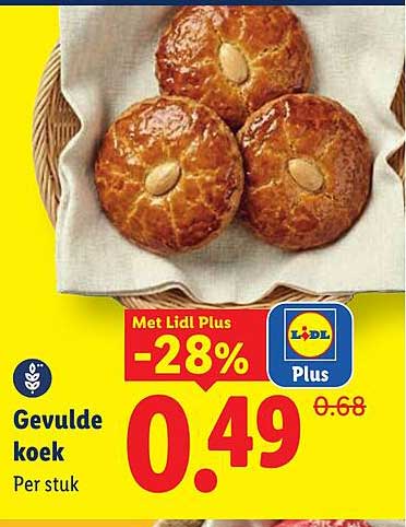 Gevulde koek Met Lidl Plus -28%