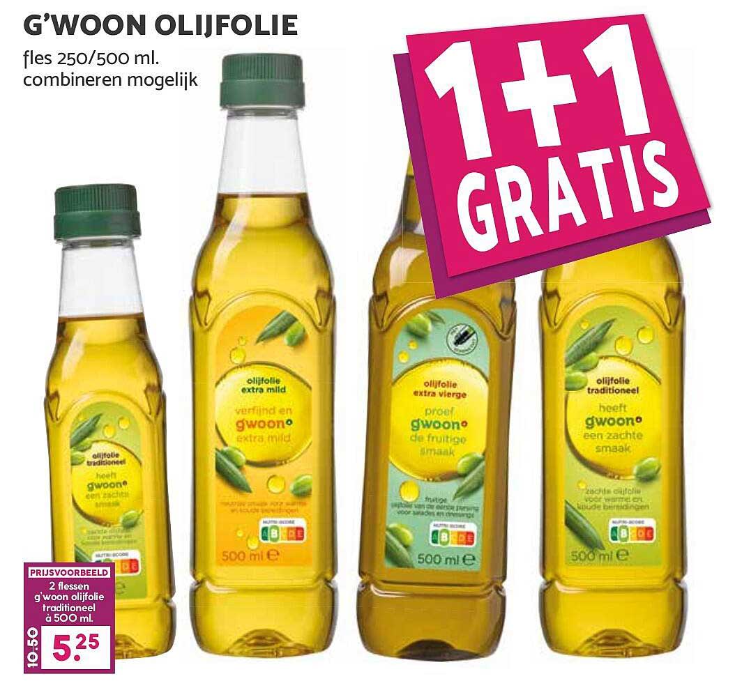 G'WOON OLIJFOLIE 1+1 GRATIS