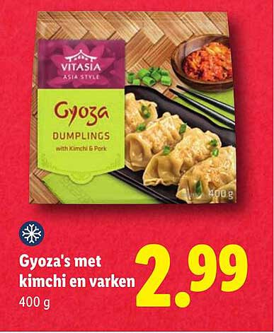 Gyoza's met kimchi en varken