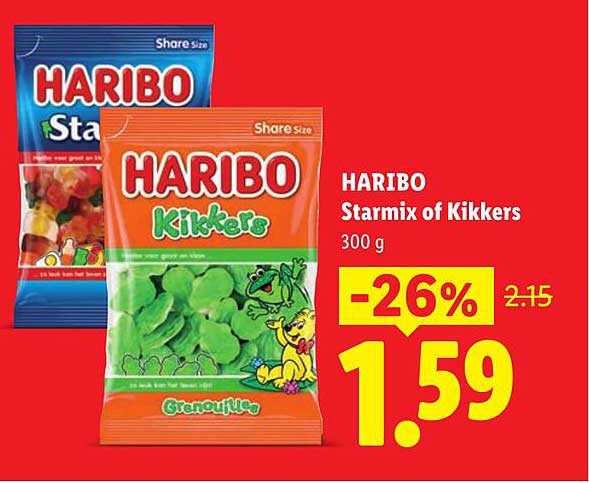 HARIBO Starmix of Kikkers 300 g -26%