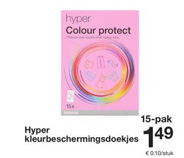 Hyper kleurbeschermingsdoekjes 15-pack
