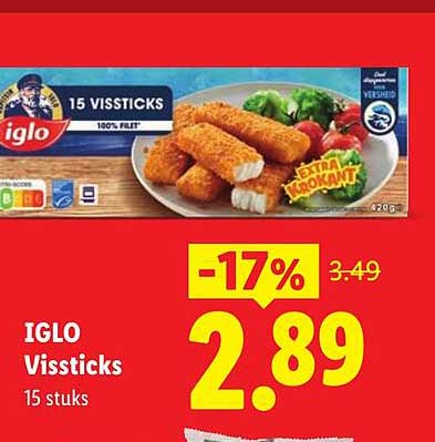 IGLO Vissticks 15 stuks