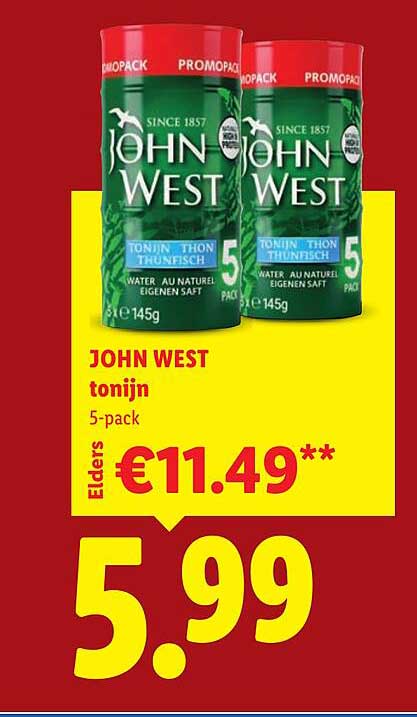 JOHN WEST tonijn 5-pack