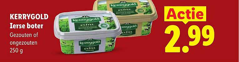 KERRYGOLD Ierse boter Gezouten of ongezouten 250 g