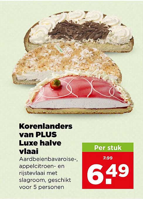 Korenlanders van PLUS Luxe halve vlaai
