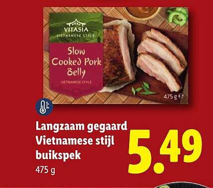Langzaam gegaard Vietnamese stijl buikspek