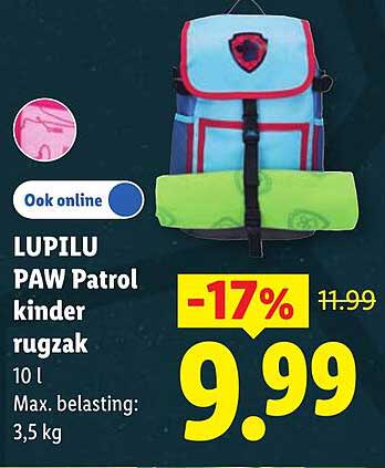 LUPILU PAW Patrol kinder rugzak 10 l