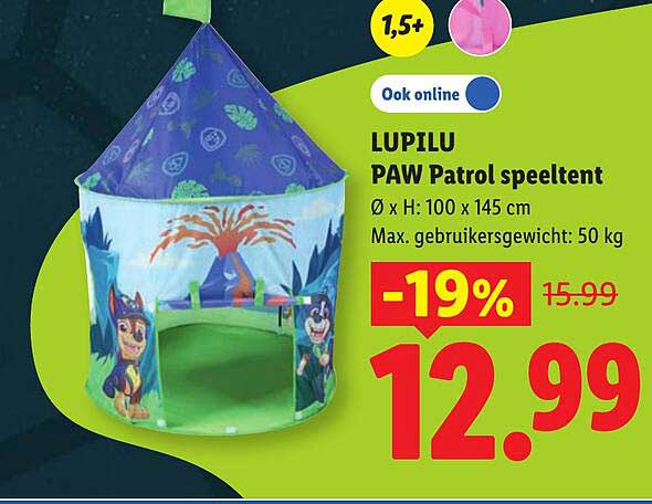 LUPILU PAW Patrol speeltent -19%