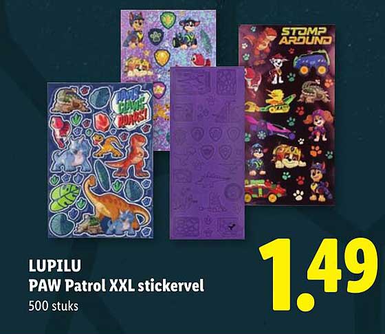 LUPILU PAW Patrol XXL stickervel