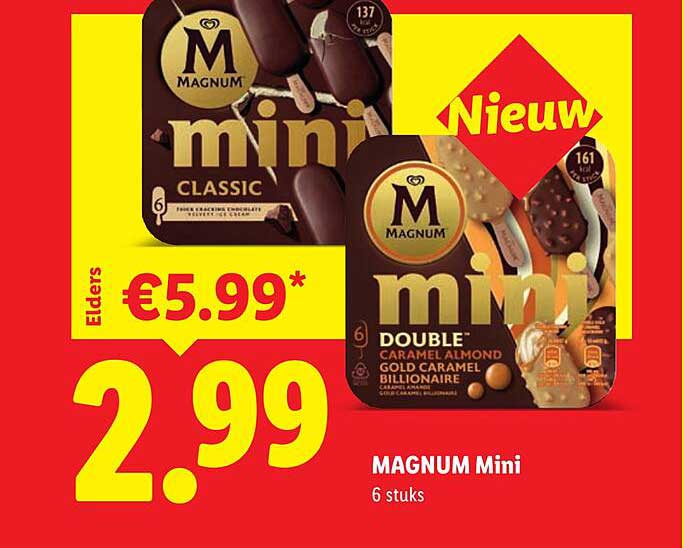 MAGNUM Mini 6 stuks Nieuw