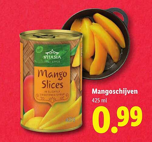 Mangoschijven 425 ml