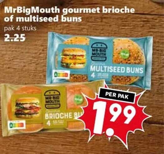 MrBigMouth gourmet brioche of multiseed buns