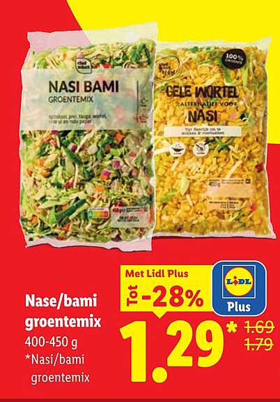 Nase/bami groentemix