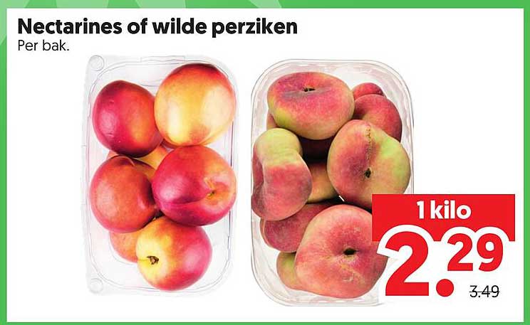 Nectarines of wilde perziken