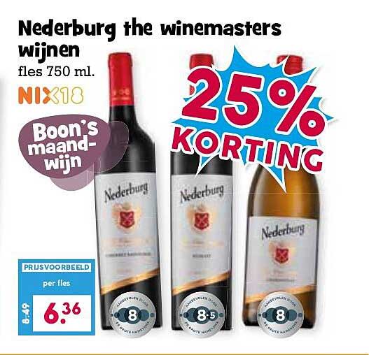 Nederburg the winemasters wijnen fles 750 ml. 25% KORTING