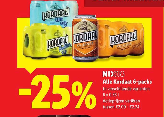 NIX18 Alle Kordaat 6-packs -25%