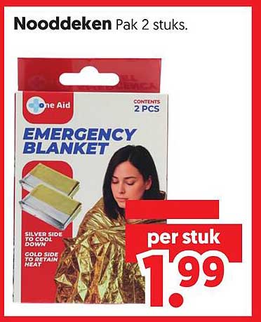 Nooddeken Pak 2 stuks.