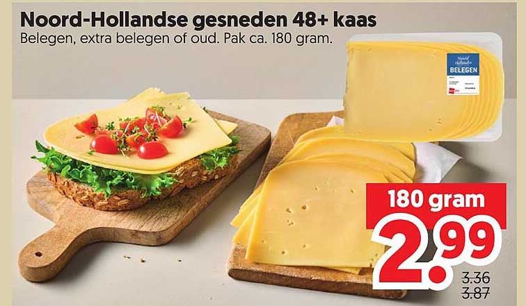 Noord-Hollandse gesneden 48+ kaas