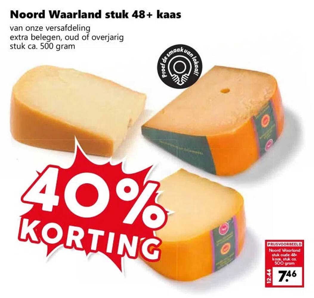 Noord Waard stuk 48+ kaas 40% KORTING