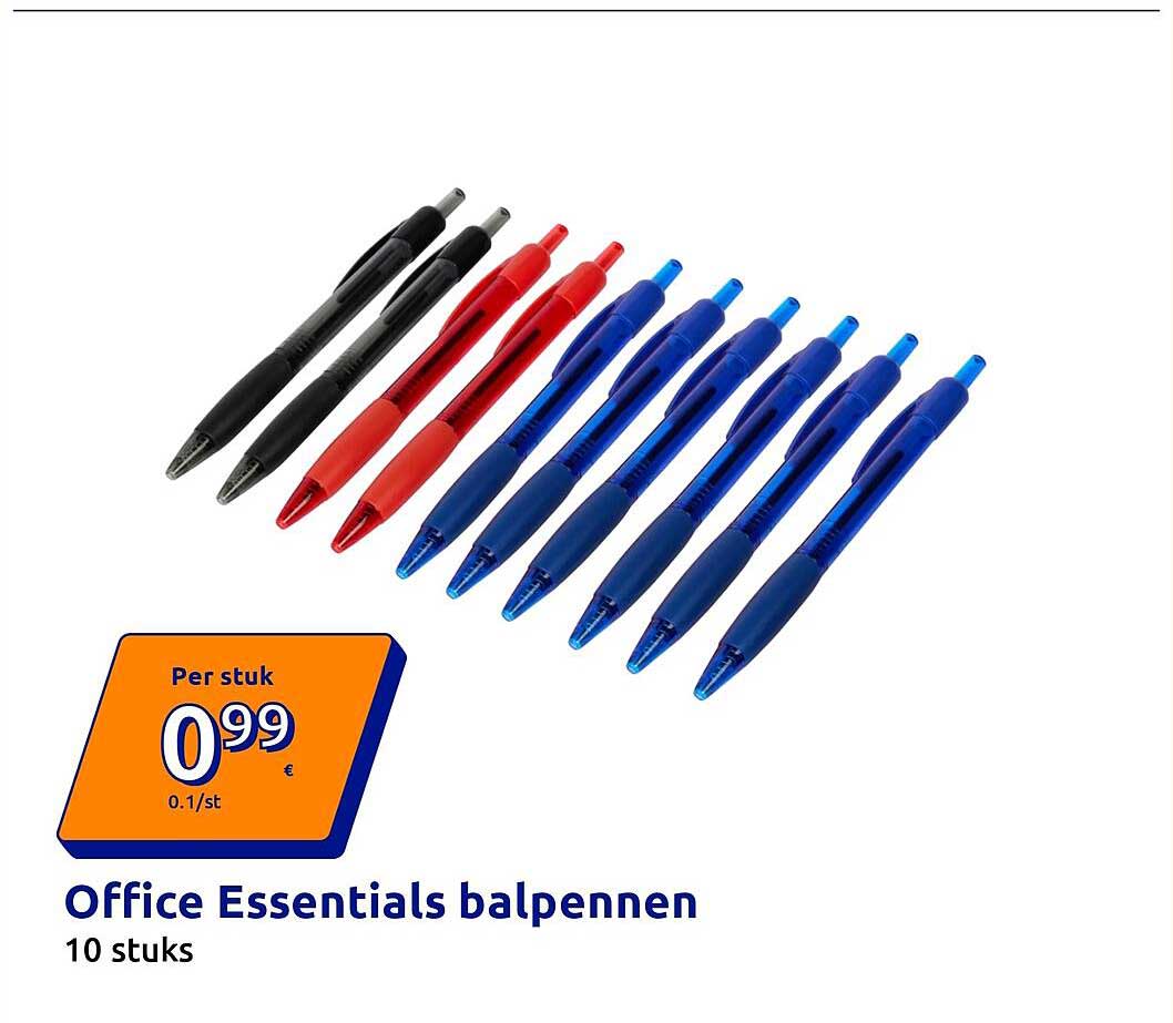 Office Essentials balpennen 10 stuks