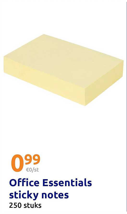 Office Essentials sticky notes 250 stuks
