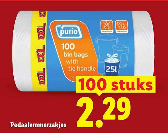 Pedaalemmerzakjes 100 stuks