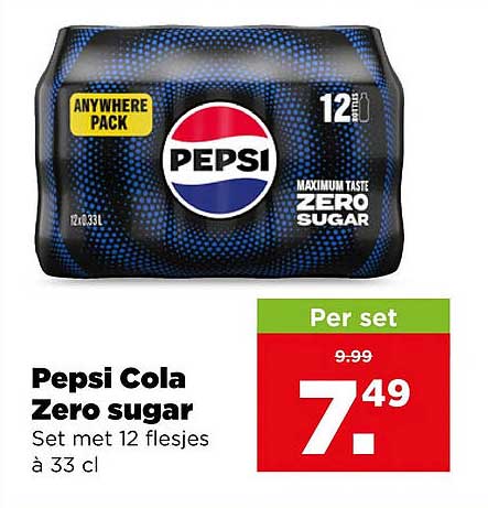 Pepsi Cola Zero sugar