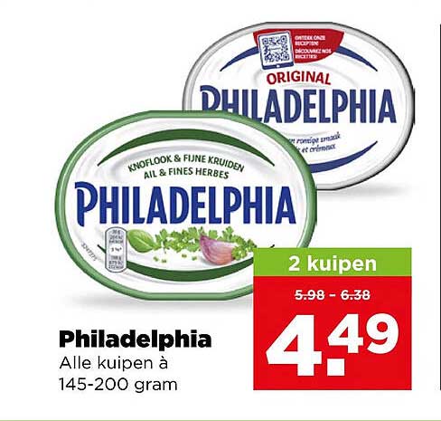 Philadelphia Alle kuipen à 145-200 gram