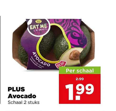 PLUS Avocado Schaal 2 stuks