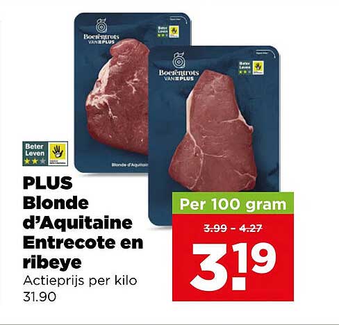 PLUS Blonde d'Aquitaine Entrecote en ribeye