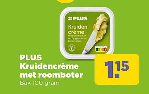 PLUS Kruidenc rème met roomboter Bak 100 gram