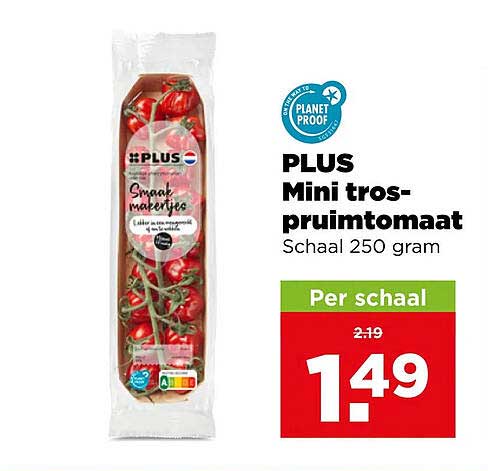 PLUS Mini trospruimtomaat Schaal 250 gram