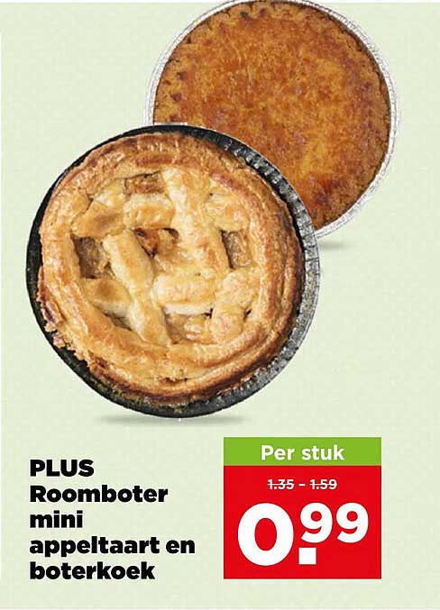 PLUS Roomboter mini appeltaart en boterkoek