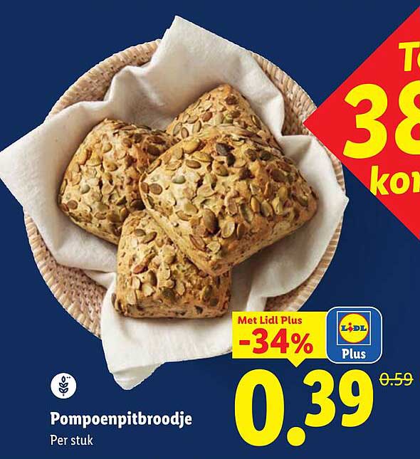 Pompoenpitbroodje