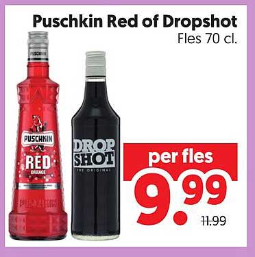 Puschkin Red of Dropshot Fles 70 cl. per fles