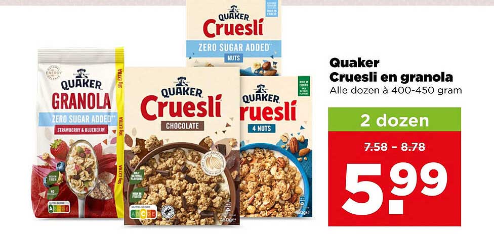 Quaker Cruesli en granola