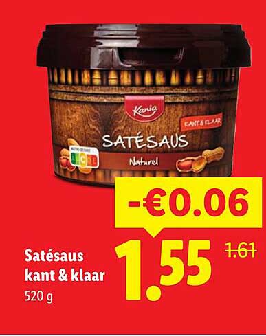 Satésaus kant & klaar