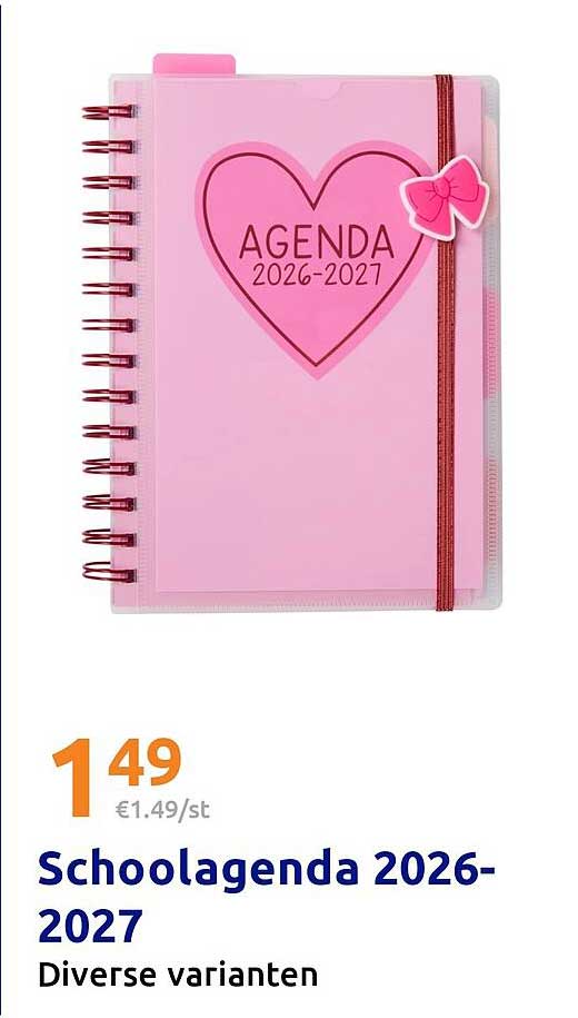 Schoolagenda 2026-2027 Diverse varianten