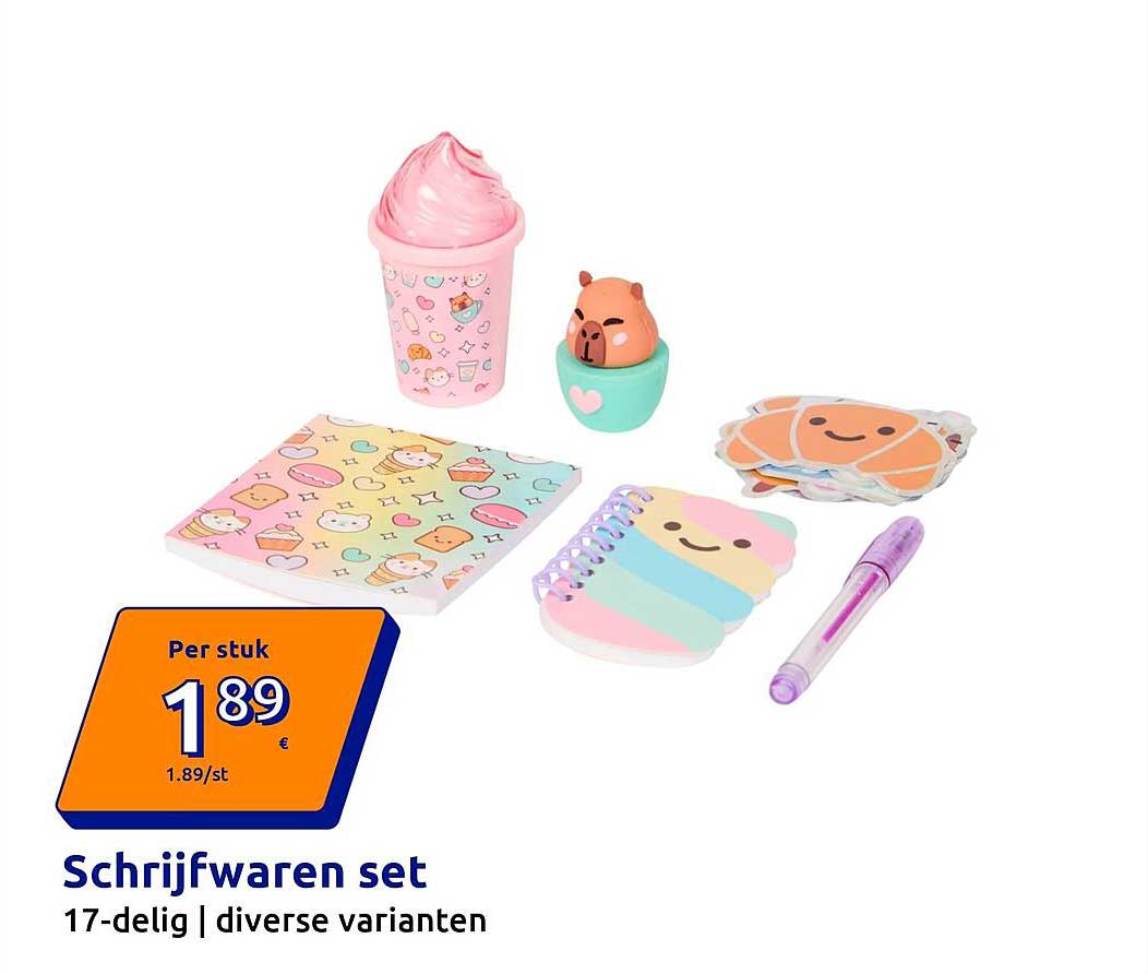 Schrijfwaren set 17-delig | diverse varianten