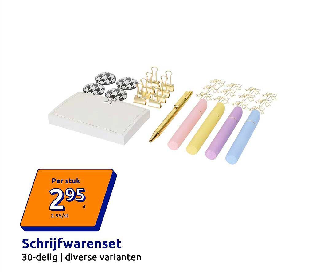Schrijwarenset 30-delig | diverse varianten