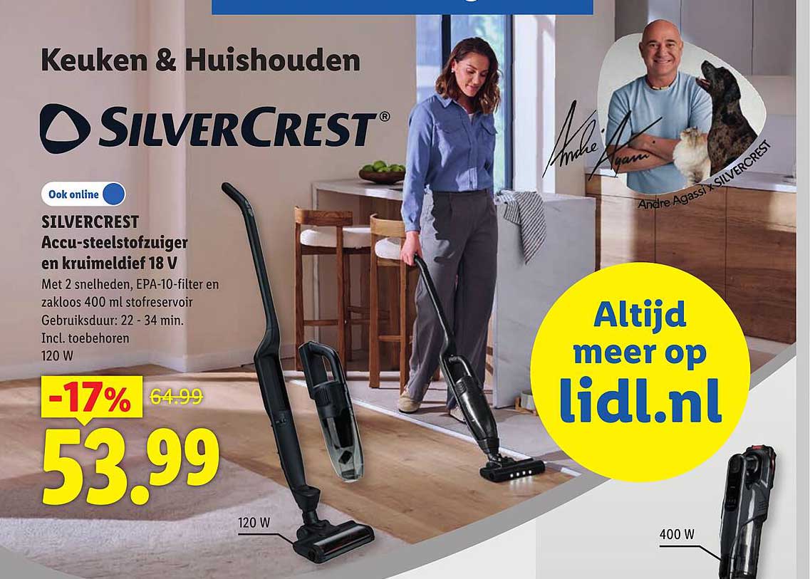 SILVERCREST Accu-steelstofzuiger en kruimeldief 18 V