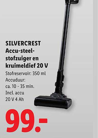 SILVERCREST Accu-stofzuiger en kruimeldief 20 V