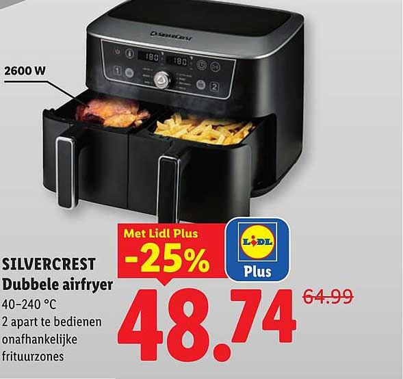SILVERCREST Dubbele airfryer