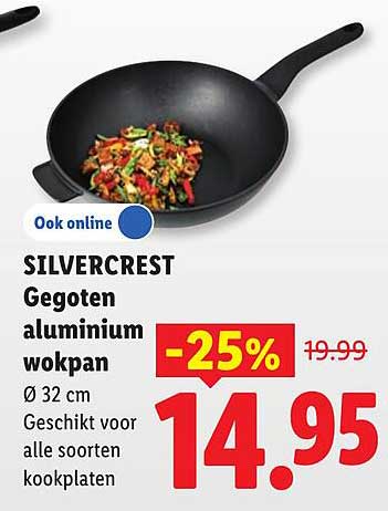 SILVERCREST Gegoten aluminium wokpan -25%