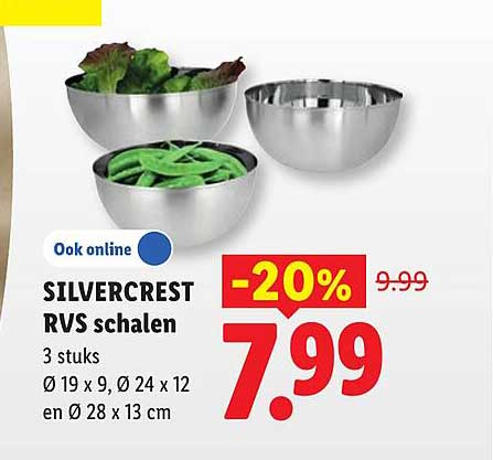 SILVERCREST RVS schalen