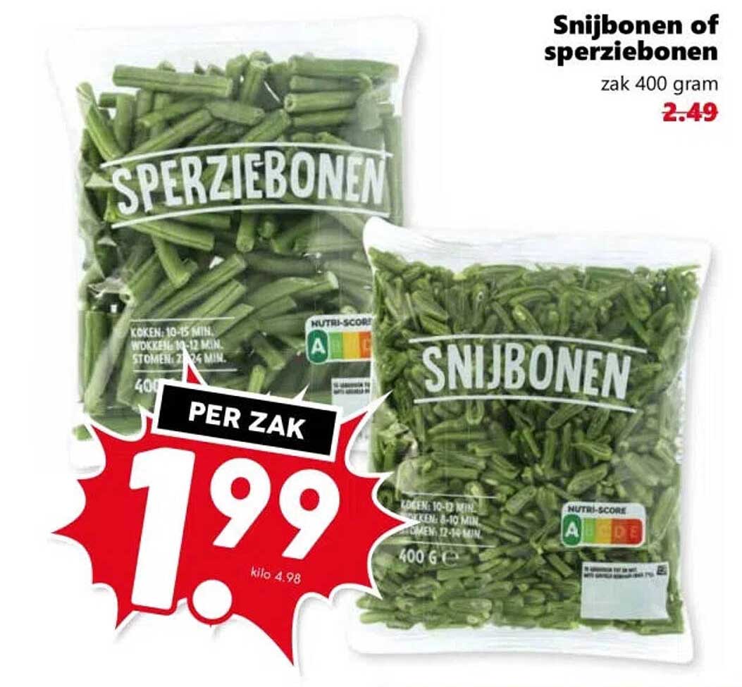 Snijbonen of sperziebonen