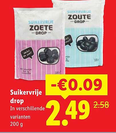 Suikervrije drop
